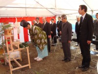 地鎮祭（四日市おびきん新工場建設）
